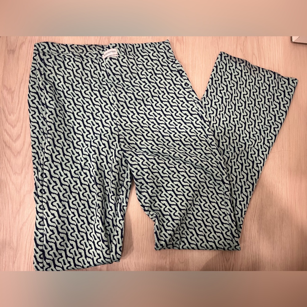 Urban Outfitters Patterned Groovy Blue Knit Pants - Size M - Like new